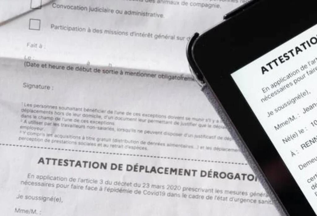 Allégement du confinement Voici la nouvelle attestation de déplacement