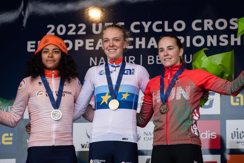 Championnats dEurope de cyclo cross Fem van Empel titrée Pauline