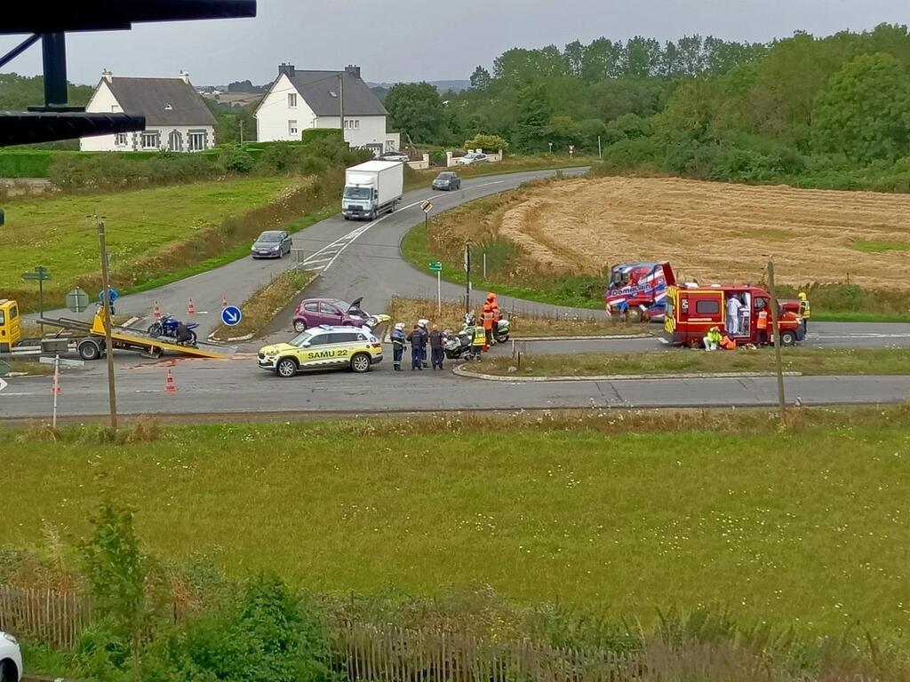 Un motard grièvement blessé à Plérin dans une collision avec une