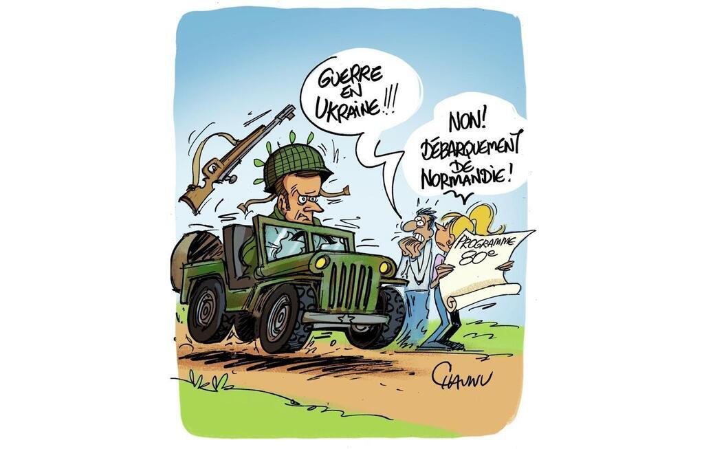 Le Dessin De Chaunu Emmanuel Macron Au 80e Anniversaire Du D Day