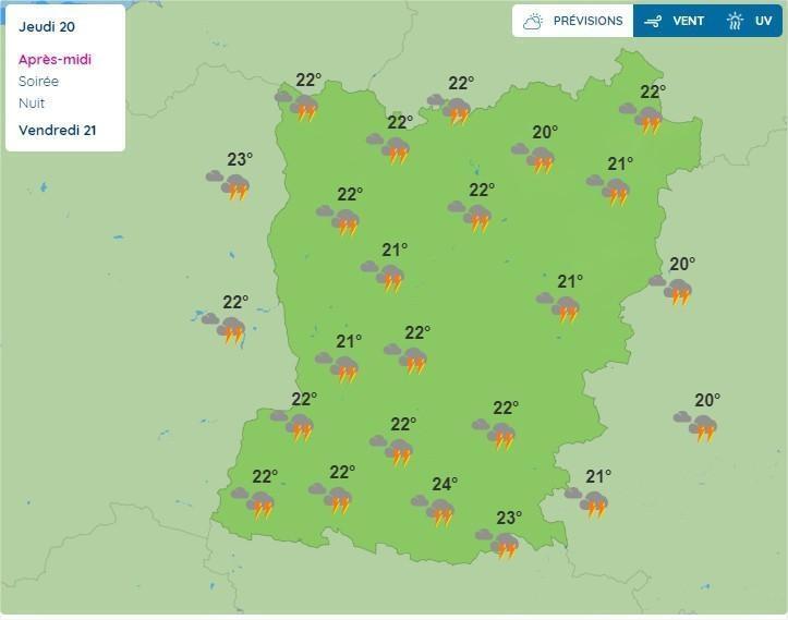 De la pluie attendue cette nuit en Mayenne le département reste en