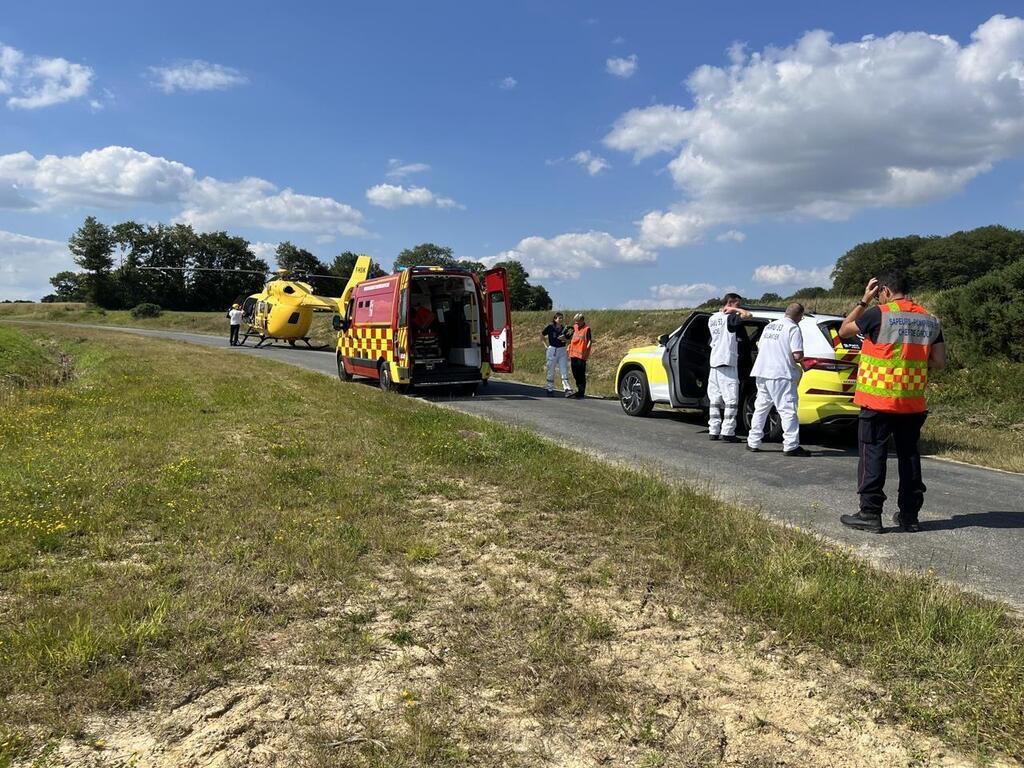 En Mayenne un scootériste héliporté en urgence absolue après une