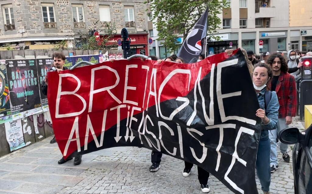 Législatives 2024 à Saint Brieuc 150 militants antifascistes