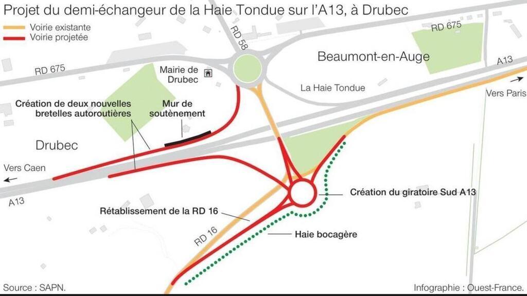 Ce qui changera après la construction dun échangeur sur lA13 entre