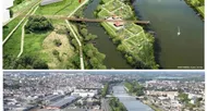 photo diaporama info aménagement des rives de la maine, les trois projets