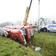 photo diaporama sorties fatines. retour en images sur l'accident, sur l'a 11, d'un camion transportant des bovins  280846