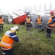 photo diaporama sorties fatines. retour en images sur l'accident, sur l'a 11, d'un camion transportant des bovins  280850