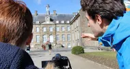 photo diaporama info en images. silence, les jeunes tournent un clip au château de flers?!