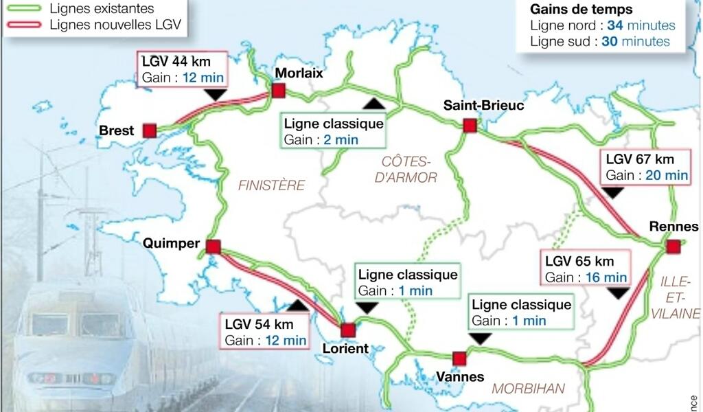 Quatre milliards d'€ le TGV à trois heures de Paris