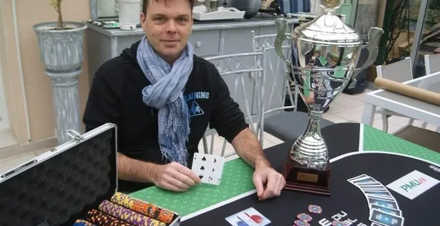 photo sébastien chanclou a gagné la finale du tournoi de poker amateurs du club de clubs et son billet pour las vegas. &copy; ouest-france/marion michel.