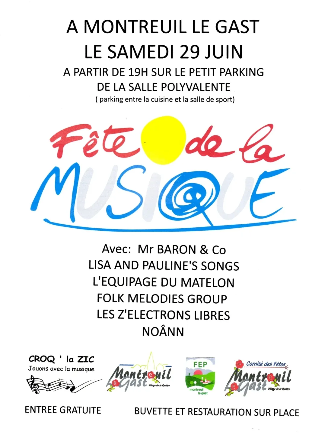 Fête de la Musique à Montreuil le Gast internaute Fête de la Musique à Montreuil le Gast internaute