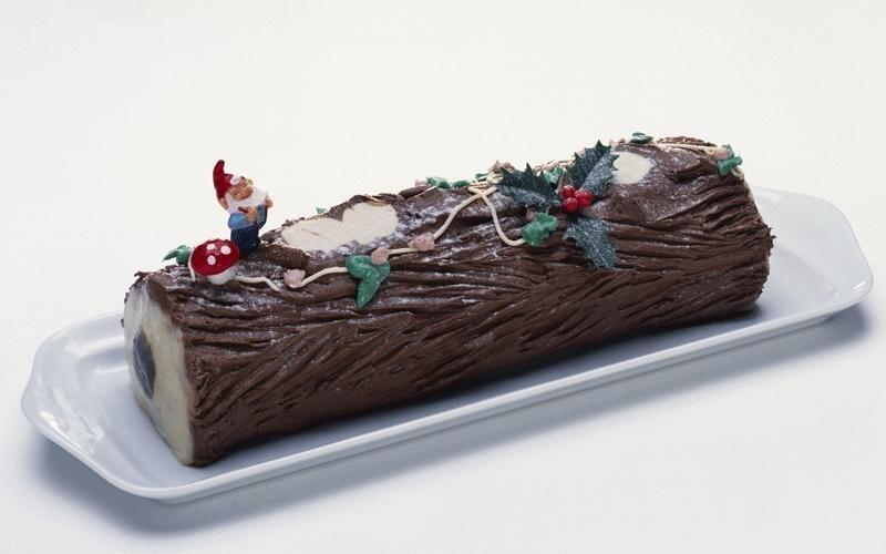 Bûche de Noël mousse au Chocolat et poire - Fiche recette avec