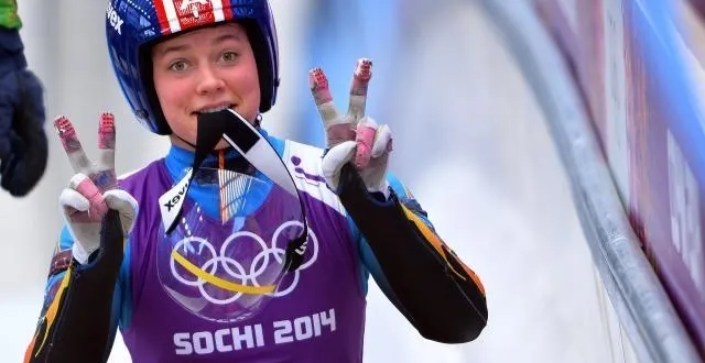 photo kate hansen, lugeuse américaine au jo de sotchi &copy; afp