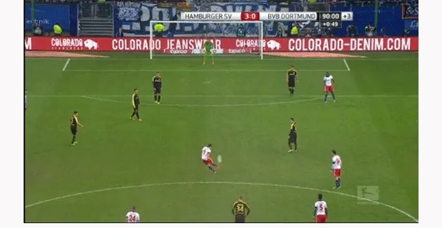 photo football : magnifique coup-franc d'hakan çalhanoglu face au borussia dortmund &copy; capture d'écran youtube