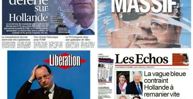 photo la vague bleue déferle aussi en une des médias. &copy; dr
