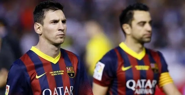 photo xavi et messi avec le regard des mauvais soirs... &copy; photo : reuters