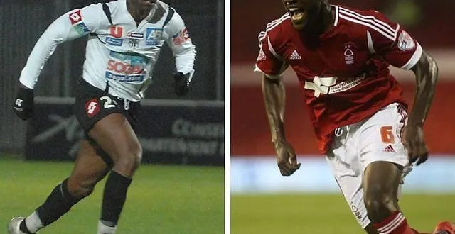 photo à gauche, guy moussi lors de la saison 2007-2008, sa dernière avec angers. à droite sous le maillot de nottingham. &copy; georges mesnager