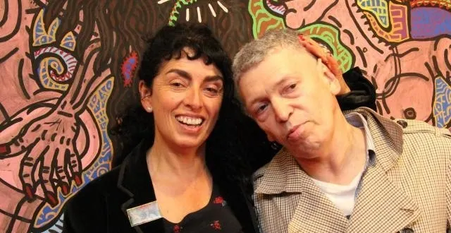 photo robert combas et sa femme et muse geneviève, modèle de toutes les oeuvres de l'exposition, dont « les nues sont toujours la même » et « femme mélancolique ». &copy; archive ouest-france