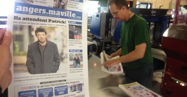 photo angers. patrick bruel parrain du premier numéro d’angers.maville.com 