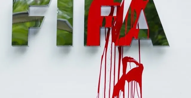photo le logo de la fifa a été dégradé. &copy; photo : afp