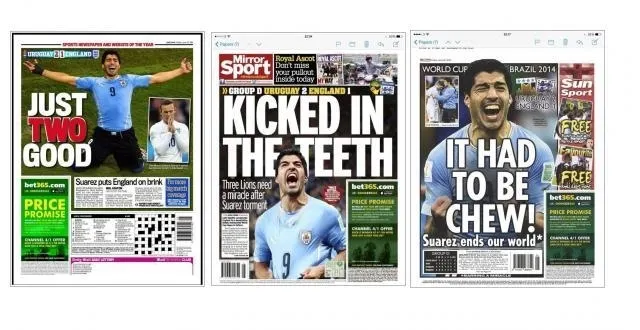 photo suarez est en une de toute la presse anglaise, ce matin. &copy; .