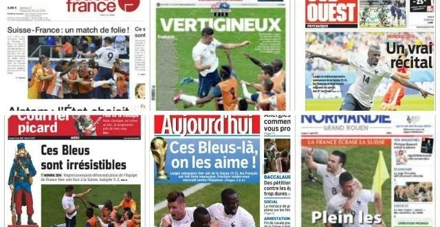 photo pierre-yves ansquer et jérôme bergot, nos envoyés spéciaux sur place ont salué la « soirée grand format » d'olivier giroud, notant que l'équipe de france avait « réglé son compte à la nati en deux minutes. » &copy; ouest-france / l'equipe / sud-ouest / courrier picard / aujourd'hui en france / paris normandie.