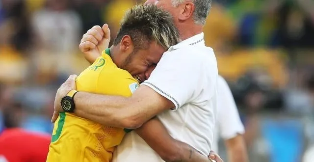 photo neymar et son coach scolari. &copy; photo : epa