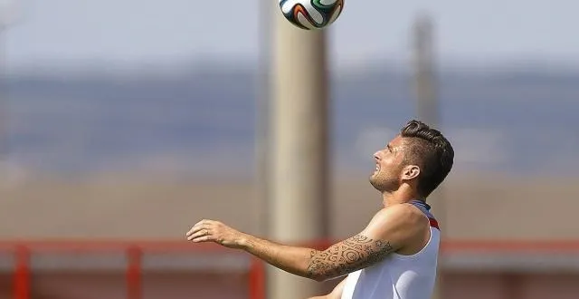 photo olivier giroud sera titulaire comme contre la suisse. &copy; epa/maxppp