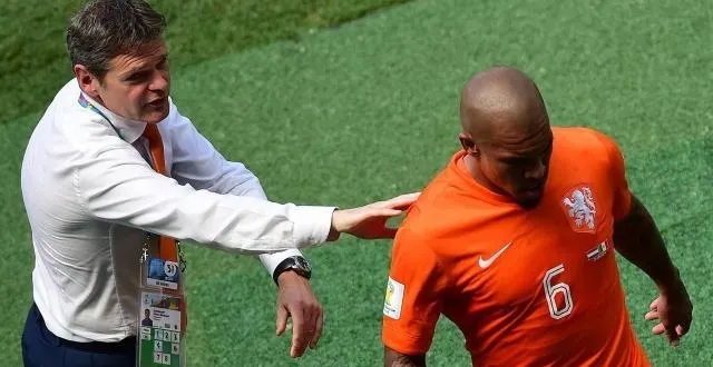photo nigel de jong quitte la scène du mondial. &copy; photo : afp