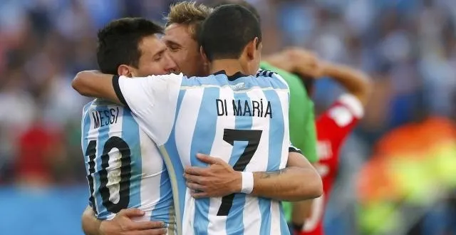 photo lionel messi, angel di maria et lucas biglia. &copy; photo : reuters