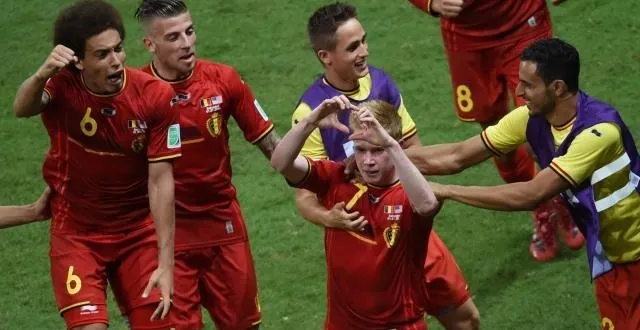 photo les diables rouges ont inscrit deux buts en prolongation. &copy; photo : afp
