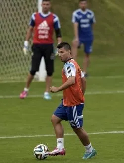 photo sergio aguero, ici à l'entraînement² &copy; photo : afp
