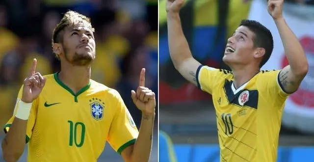 photo neymar et james rodriguez dominent le classement des buteurs dans ce mondial &copy; photo : afp