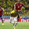 photo camilo zuniga a blessé neymar au dos lors du quart de finale.