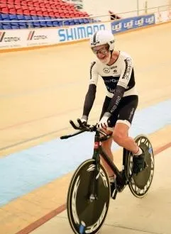 photo jim turner, nouveau recordman du monde de l'heure chez les 75-79 ans. &copy; photo : afp.