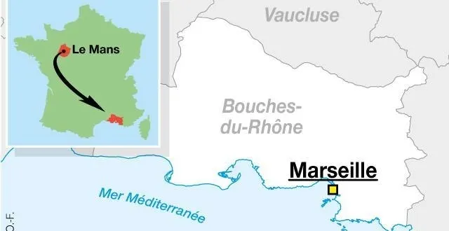 photo elle est partie de la sarthe pour rejoindre marseille. &copy; infographie: ouest-france