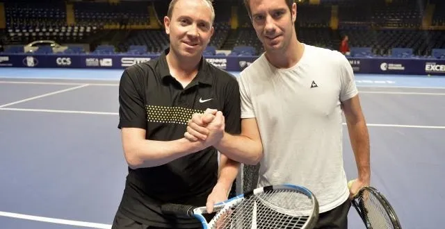 photo nicolas leboulanger, notre correspondant, avec richard gasquet. &copy; stéphane geufroi
