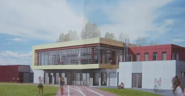 photo l'esquisse du futur bâtiment. photo d.r.