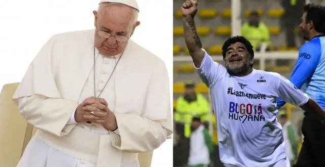 photo le pape a reçu maradona. &copy; photo : afp