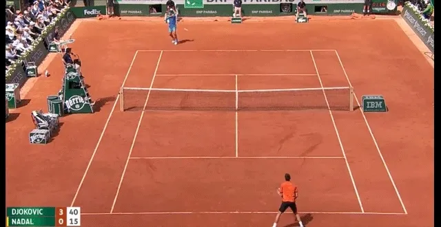 photo l'incroyable échange entre nadal et djokovic à l'occasion des 1/4 de finale de roland garros. &copy; capture d'écran dailymotion.