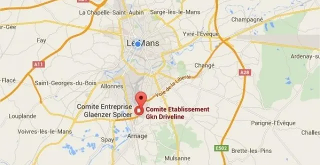 photo la société gkn driveline se trouve 15, rue maurice-trintignant, près de l'aérodrome, à arnage. &copy; google map