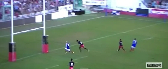 photo zinédine zidane a inscrit un essai face à toulon. &copy; capture d'écran youtube