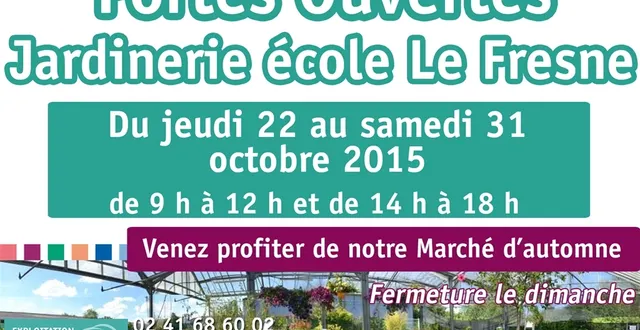 photo marché d'automne de la jardinerie école du fresne