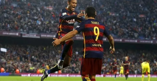 photo le duo suarez - neymar assure parfaitement l'intérim en l'absence de lionel messi. &copy; photo : reuters