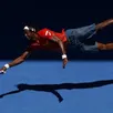 photo le spectaculaire plongeon de monfils en 8e de finale de l'open d'australie, à melbourne.