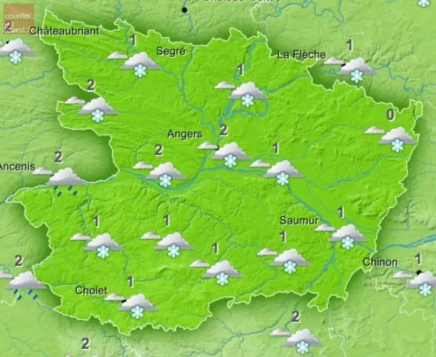Anjou. Météo France annonce des flocons de neige dans la nuit de