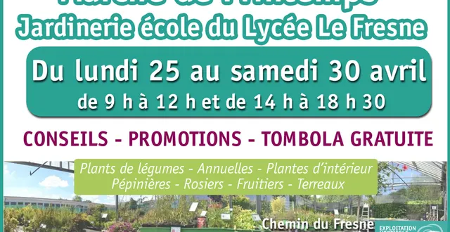 photo marché de printemps à la jardinerie école du fresne