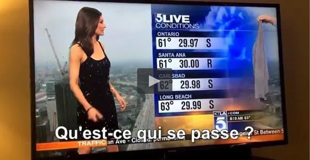 photo la tenue de cette présentatrice météo, n'a pas laissé les téléspectateurs de glace. &copy; capture d'écran