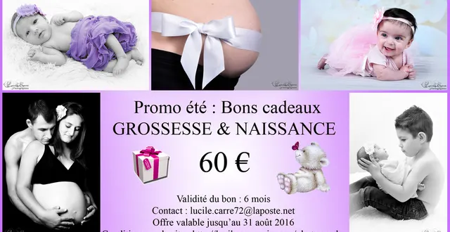photo promo été sur bons cadeaux shooting photo grossesse & naissance