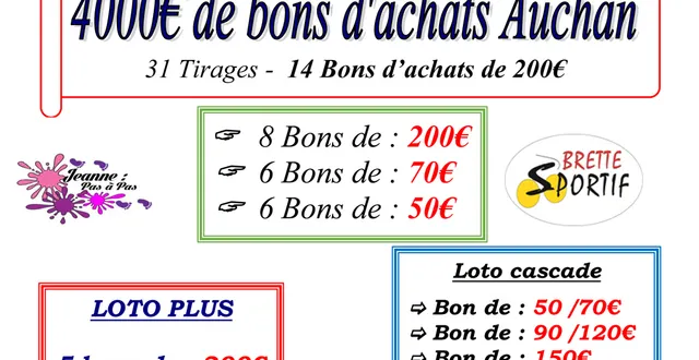 photo loto de l'association jeanne pas à pas le 10 septembre 2016 à brette les pins